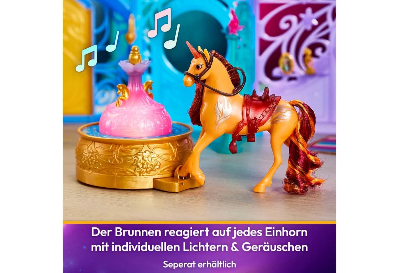 Spin Master Anziehpuppe Unicorn Academy - Stall Starglow Fountain & Stable, mit Licht und Sound - Bild 5
