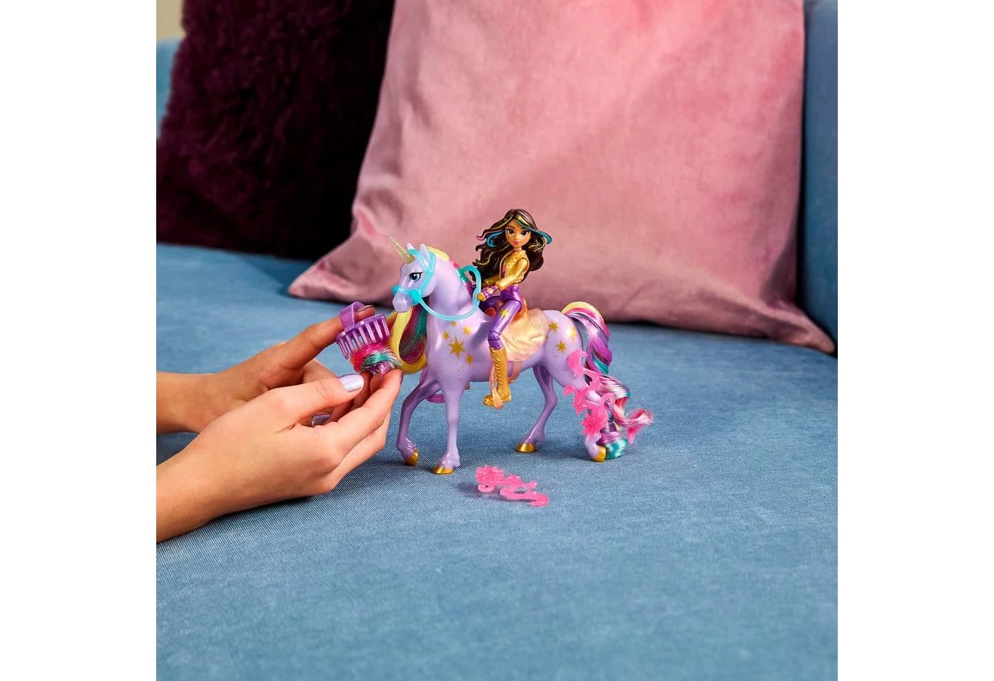 Spin Master Anziehpuppe Unicorn Academy - Sophia & Einhorn Wildstar, mit echter Mähne - Bild 4