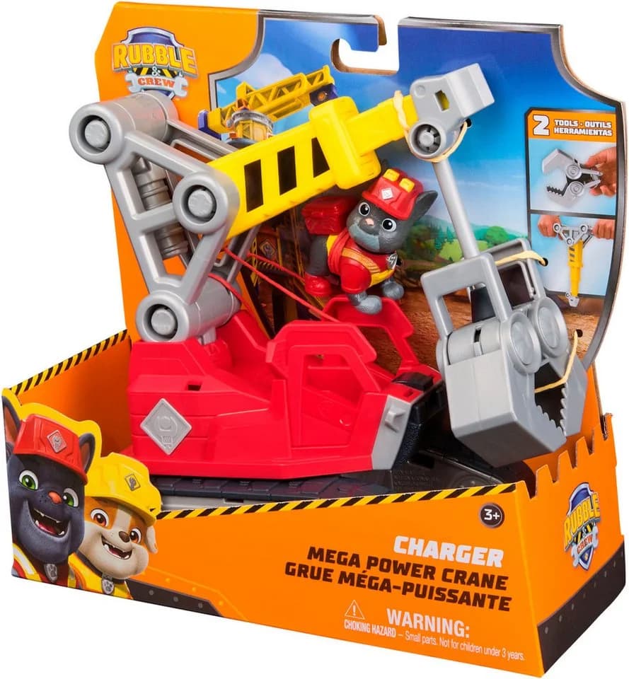 Spin Master Spielzeug-Kran Rubble & Crew - Chargers 2-in-1 Mega Kran