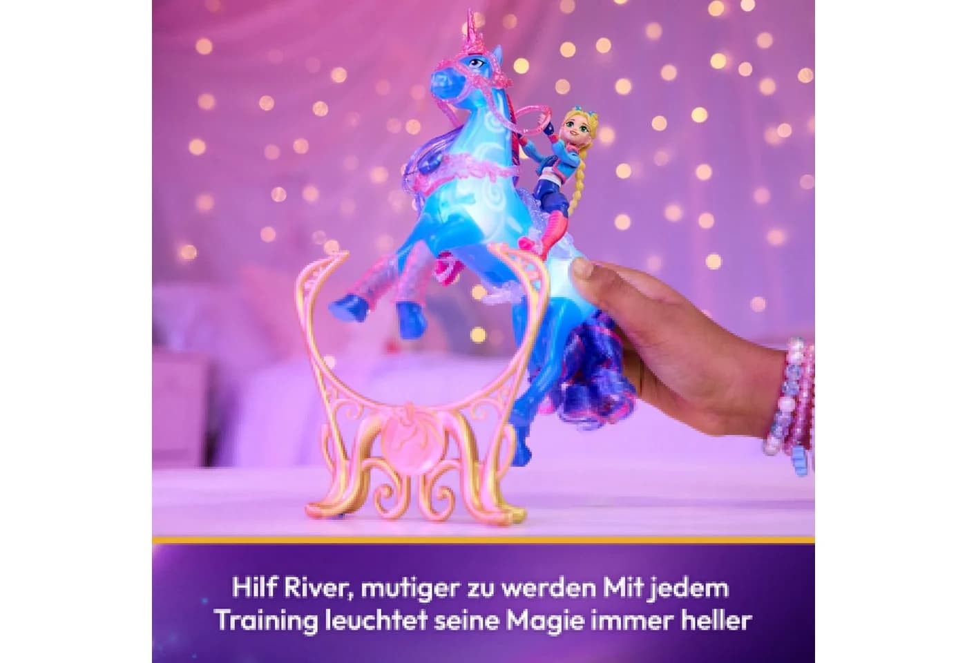 Unicorn Academy Babypuppe Train and Glow River - Bild 5