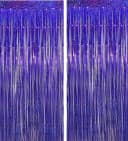 Montegoni Lametta Vorhang 2er Set Violett Glitzer Party Deko Bild 2