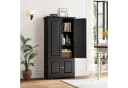 Homfa Mehrzweckschrank mit 4 Türen Schwarz Bild 1