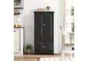 Homfa Mehrzweckschrank mit 4 Türen Schwarz Bild 3