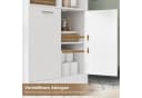 Homfa Hochschrank Weiß Holz mit Kippsicherung Bild 5