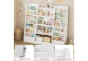 Homfa Bücherregal Kinderregal 14 Ablagen Weiß/Grau-Grün Bild 3