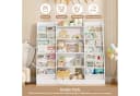 Homfa Bücherregal Kinderregal 14 Ablagen Weiß/Grau-Grün Bild 5