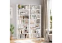 Homfa Bücherregal 210cm Standregal Bücherschrank 7 Fächer Weiß Bild 1