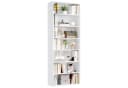 Homfa Bücherregal 210cm Standregal Bücherschrank 7 Fächer Weiß Bild 2