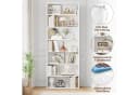 Homfa Bücherregal 210cm Standregal Bücherschrank 7 Fächer Weiß Bild 4