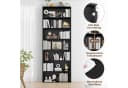 Homfa Bücherregal 210cm Standregal Bücherschrank 7 Fächer schwarz Bild 4