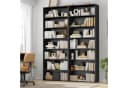 Homfa Bücherregal 210cm Standregal Bücherschrank 7 Fächer schwarz Bild 5