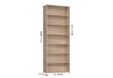 Homfa Bücherregal 210cm Standregal Bücherschrank 7 Fächer Eiche Bild 3