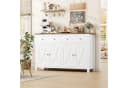 Homfa Sideboard 140cm Küchenschrank 2 Schubladen 4 Türen Weiß Bild 1