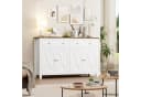 Homfa Sideboard 140cm Küchenschrank 2 Schubladen 4 Türen Weiß Bild 5
