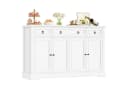 Homfa Sideboard mit 3 Schubladen 4 Türen TV-Schrank weiß Bild 2