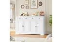 Homfa Sideboard mit 3 Schubladen 4 Türen TV-Schrank weiß Bild 5
