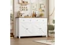 Homfa Sideboard Küchenschrank Weiß 140 cm Bild 1