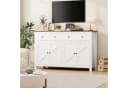 Homfa Sideboard Küchenschrank Weiß 140 cm Bild 3