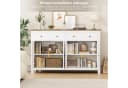Homfa Sideboard Küchenschrank Weiß 140 cm Bild 5