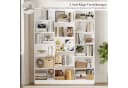 Homfa Bücherregal 188cm Standregal Büroregal Bücherschrank, 17 Fächer, Weiß Bild 5