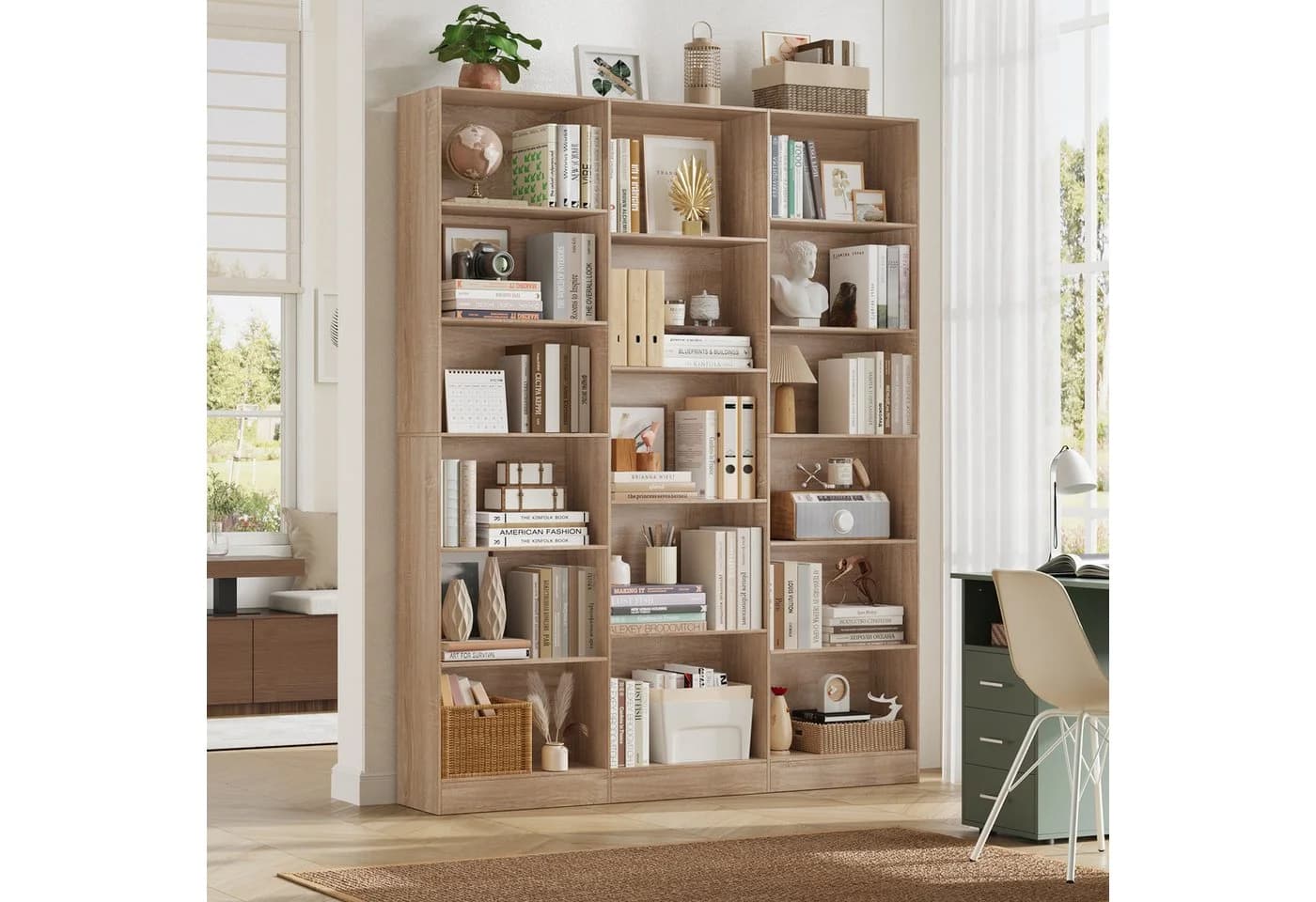 Homfa Bücherregal 188cm Standregal Büroregal Bücherschrank 17 Fächer 149x23,5x188cm