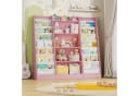 Homfa Bücherregal Kinderregal 14 Ablagen Weiß/Grau-Grün 129x120x35 cm Bild 1