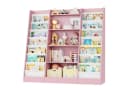 Homfa Bücherregal Kinderregal 14 Ablagen Weiß/Grau-Grün 129x120x35 cm Bild 2