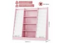 Homfa Bücherregal Kinderregal 14 Ablagen Weiß/Grau-Grün 129x120x35 cm Bild 3