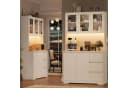 Homfa Küchenbuffet mit LED Küchenschrank Buffetschrank Sideboard weiß Bild 1