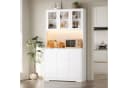 Homfa Küchenbuffet mit LED Küchenschrank Buffetschrank Sideboard weiß Bild 4