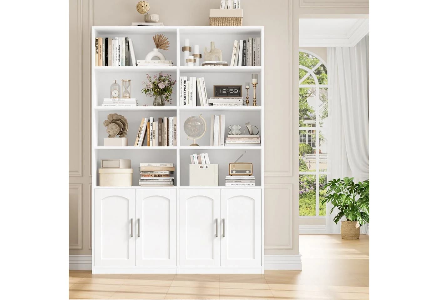 Homfa Bücherregal Standregal Bücherschrank 12 Fächer Holz 115x27x185,5 cm - Bild 5