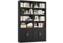 Homfa Bücherregal Standregal Bücherschrank 8 Fächer 4 Türen Holz 115x27x185,5 cm Bild 2