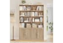 Homfa Bücherregal Standregal Büroregal Bücherschrank 8 Fächer 4 Türen Holz Eiche Bild 5