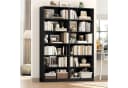 Homfa Bücherregal 12-Fach Raumteiler Holz Schwarz Bild 1