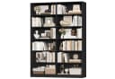 Homfa Bücherregal 12-Fach Raumteiler Holz Schwarz Bild 2