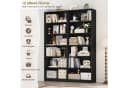 Homfa Bücherregal 12-Fach Raumteiler Holz Schwarz Bild 5