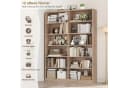 Homfa Bücherregal 188,7cm Standregal Büroregal Raumteiler, 12 Fächer Holz 120x30x188,7cm Bild 5