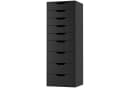 Homfa Kommode 9 Schubladen Schmal Schwarz 45x40x124 cm Bild 2