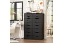 Homfa Kommode 9 Schubladen Schmal Schwarz 45x40x124 cm Bild 3