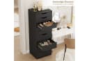 Homfa Kommode 9 Schubladen Schmal Schwarz 45x40x124 cm Bild 4