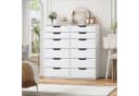 Homfa Kommode 6 Schubladen Weiß 45x40x90,5 cm Bild 3