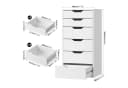 Homfa Kommode 6 Schubladen Weiß 45x40x90,5 cm Bild 4