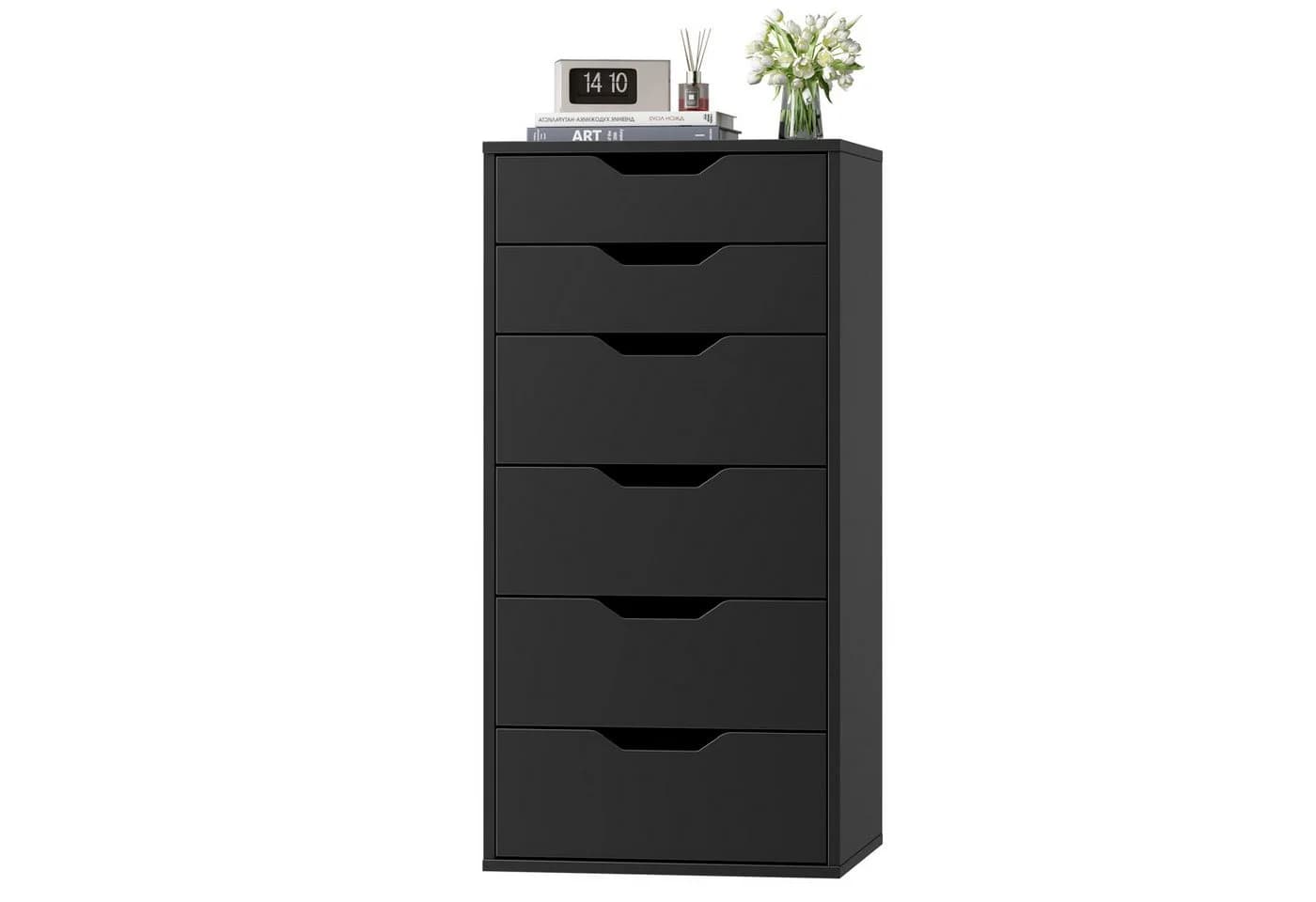 Homfa Kommode 6 Schubladen 45x40x90,5 cm Weiß - Bild 2