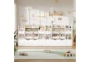 Homfa Kinderregal mit 2 Schubladen auf Rollen & 4 Boxen Bücherregal 122x100x30 cm weiß Bild 1