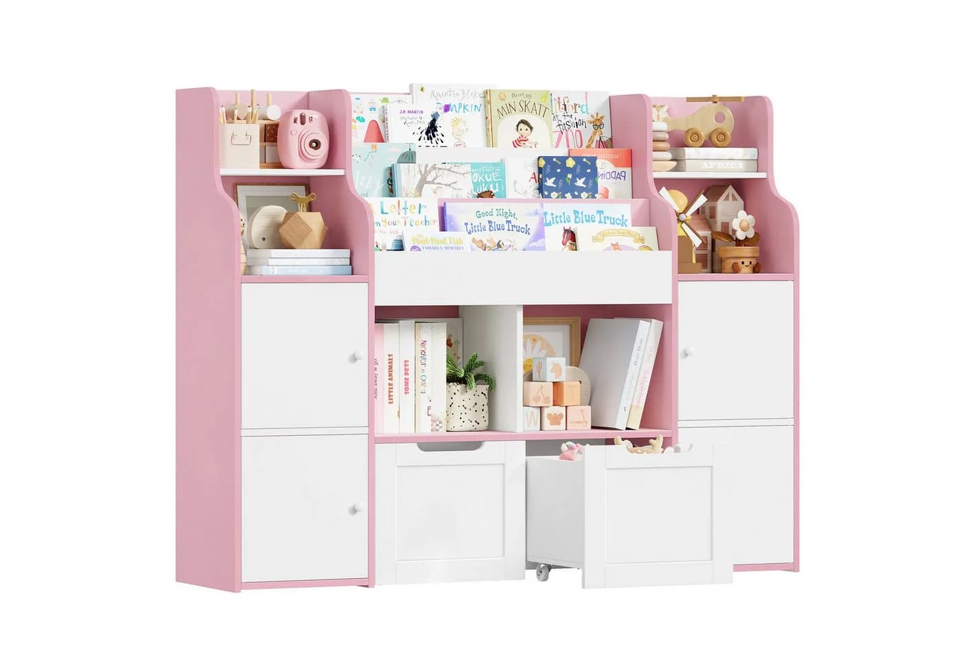 Modernes Kinderregal aus Holz und Kunststoff - Bild 2