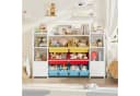 Homfa Spielzeugtruhe Kinderregal Bücherregal Spiegelregal 8 Boxen Weiß Bild 1