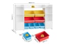 Homfa Spielzeugtruhe Kinderregal Bücherregal Spiegelregal 8 Boxen Weiß Bild 3