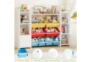 Homfa Spielzeugtruhe Kinderregal Bücherregal Spiegelregal 8 Boxen Weiß Bild 4
