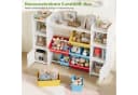 Homfa Spielzeugtruhe Kinderregal Bücherregal Spiegelregal 8 Boxen Weiß Bild 5
