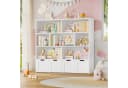 Homfa Kinderregal 4 Spielzeugkisten auf Rollen 7 Fächer 125x118x33cm Weiß Bild 1